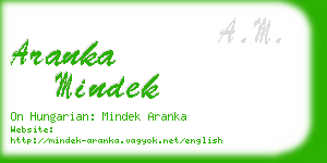 aranka mindek business card